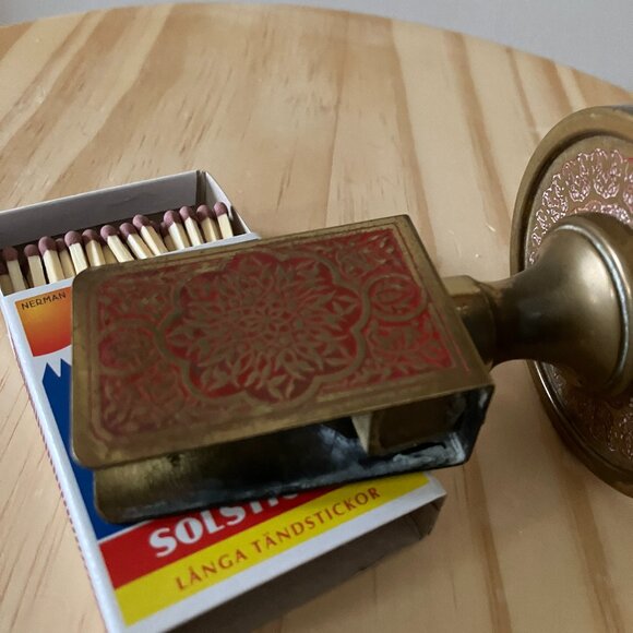 Vintage Brass Matchbox Holder - Picture 5 of 7